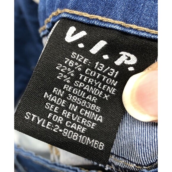 VIP Juniors Jeggings Size 13/31 Distressed Zip Triple Button Closure - Picture 16 of 16
